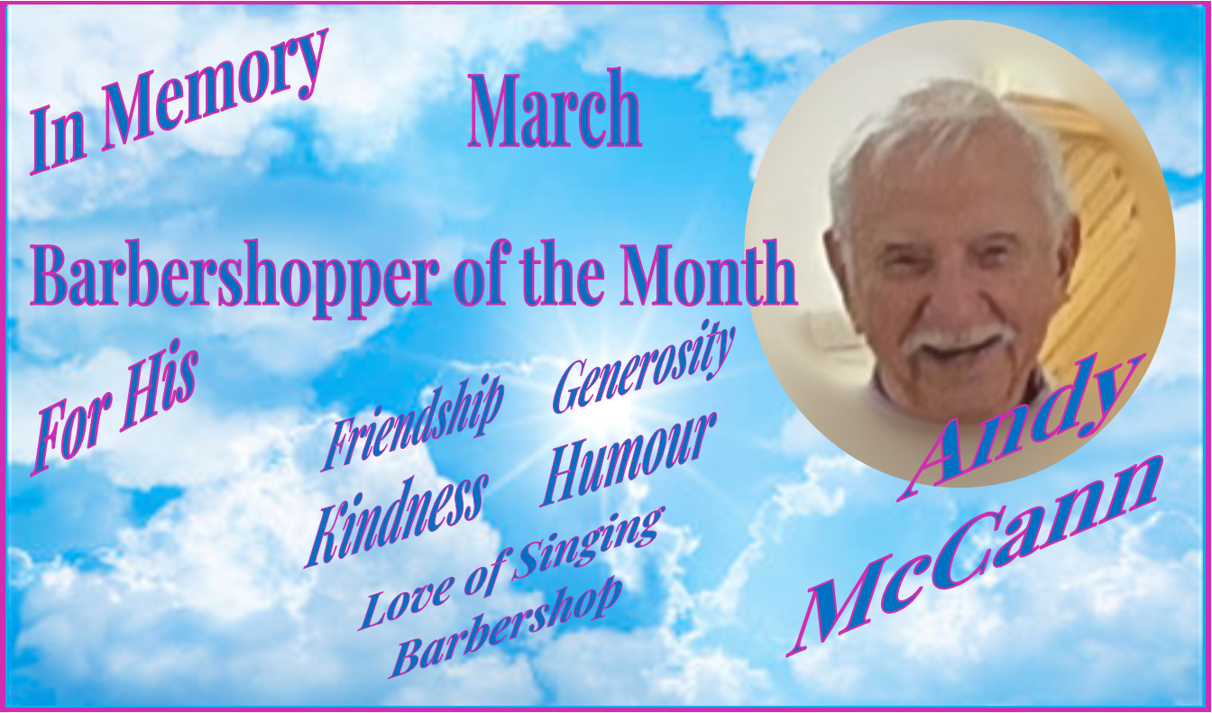 Barbershopper of the Month